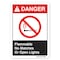 Signmission ANSI Danger, 10" Height, 14" Width, Rigid Plastic, OS-DS-P-1014-L-19851 OS-DS-P-1014-L-19851 - alternate 1